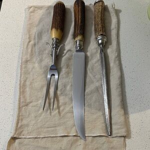 Antlers Handle Carving Set